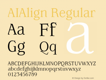 AIAlign Regular Version 001.000图片样张