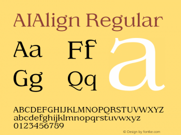 AIAlign Regular Version 001.000图片样张
