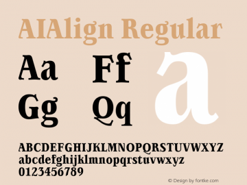 AIAlign Regular Version 001.000图片样张