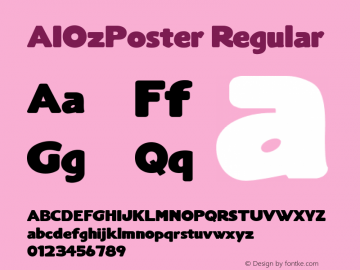 AIOzPoster Regular Version 001.000图片样张