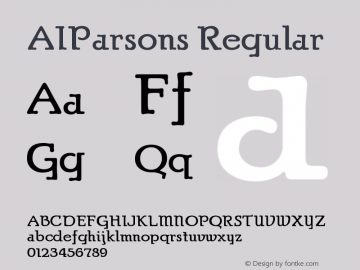 AIParsons Regular Version 001.000图片样张