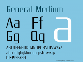 General Medium Version 001.000 Font Sample