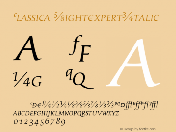 Classica LightExpertItalic Version 001.000图片样张