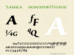 Classica BoldExpertItalic Version 001.000图片样张