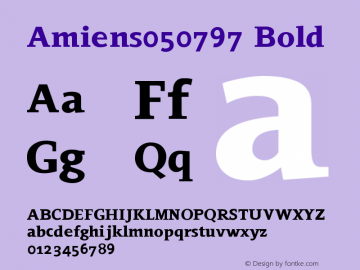 Amiens050797 Bold Version 001.000图片样张