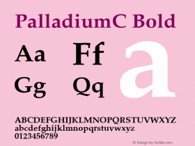 PalladiumC Bold Version 001.001图片样张