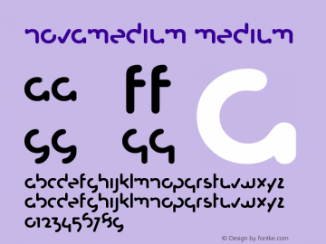 NovaMedium Medium Version 001.000 Font Sample