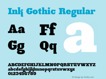 Ink Gothic Regular 001.000图片样张