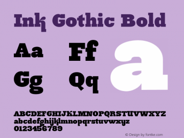 Ink Gothic Bold 001.000图片样张
