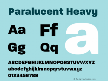 Paralucent Heavy Version 001.000图片样张
