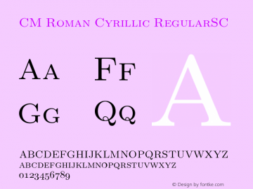 CM Roman Cyrillic RegularSC Version 001.001图片样张