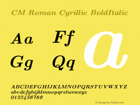 CM Roman Cyrillic BoldItalic Version 001.001图片样张
