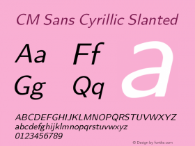 CM Sans Cyrillic Slanted Version 001.001图片样张