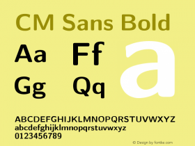 CM Sans Bold Version 001.001图片样张