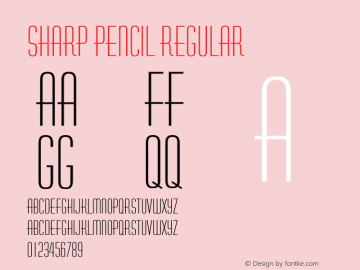 Sharp Pencil Regular Unknown Font Sample