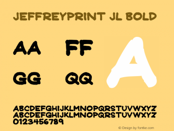 JeffreyPrint JL Bold version 1.00图片样张