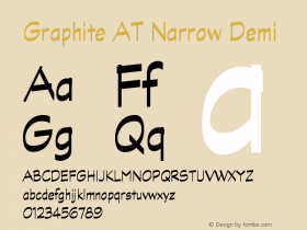 Graphite AT Narrow Demi Version 001.000 Font Sample