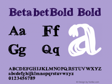 BetabetBold Bold Version 001.000图片样张