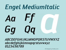 Engel MediumItalic Version 001.000图片样张