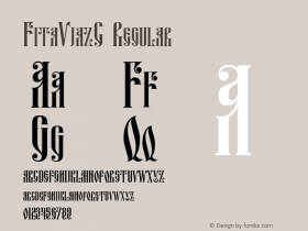 FitaVjazC Regular Version 001.000 Font Sample