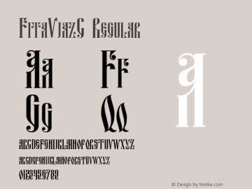 FitaVjazC Regular Version 001.000 Font Sample