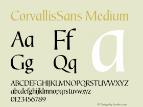 CorvallisSans Medium Version 001.000 Font Sample