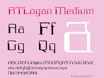 ATLogan Medium Version 001.000 Font Sample