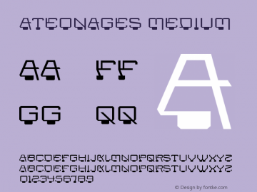 ATEonAges Medium Version 001.000 Font Sample