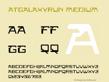 ATGalaxyRun Medium Version 001.000 Font Sample