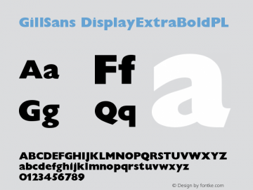GillSans DisplayExtraBoldPL Version 001.000图片样张