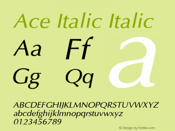 Ace Italic Italic 0.0图片样张
