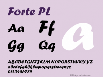Forte PL Version 001.000 Font Sample