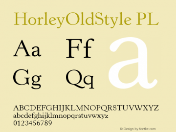 HorleyOldStyle PL Version 001.000图片样张