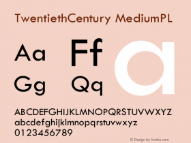 TwentiethCentury MediumPL Version 001.000图片样张