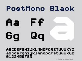 PostMono Black Version 001.000图片样张