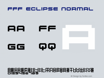 FFF Eclipse normal Version 001.001 Font Sample