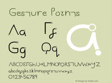 Gesture Points 1.000 Font Sample