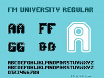 FM University Regular Fontmaker 2.0 (02.01.99)图片样张