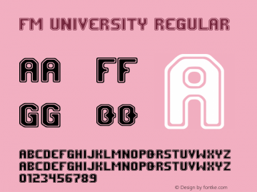 FM University Regular Fontmaker 2.0 (02.01.99)图片样张