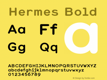 Hermes Bold Version 003.000 Font Sample
