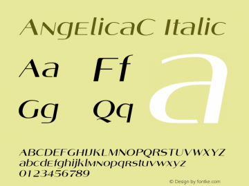 AngelicaC Italic OTF 1.0;PS 001.000;Core 116;AOCW 1.0 161图片样张
