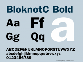 BloknotC Bold OTF 1.0;PS 001.000;Core 116;AOCW 1.0 161 Font Sample