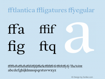 Atlantica Ligatures Regular Version 1.000;PS 001.000;hotconv 1.0.38 Font Sample