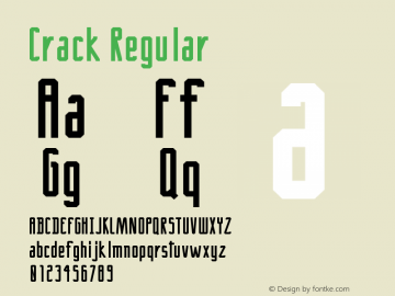 Crack Regular 1.0 Font Sample