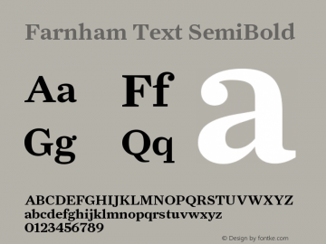 Farnham Text SemiBold Version 001.000图片样张