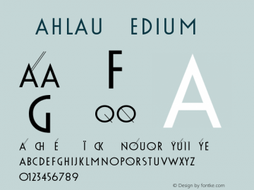 Mahlau Medium Version 001.000 Font Sample