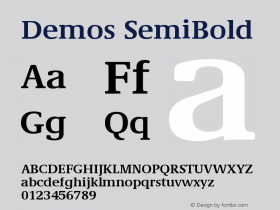 Demos SemiBold Version 001.001图片样张