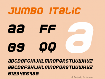 Jumbo Italic Version 1.1图片样张