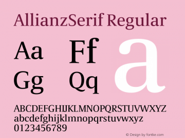 AllianzSerif Regular 001.001图片样张