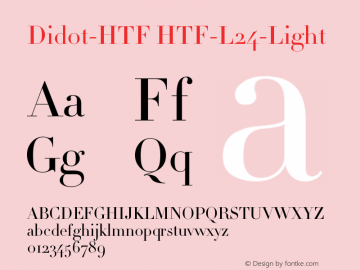 Didot-HTF HTF-L24-Light Version 001.000图片样张